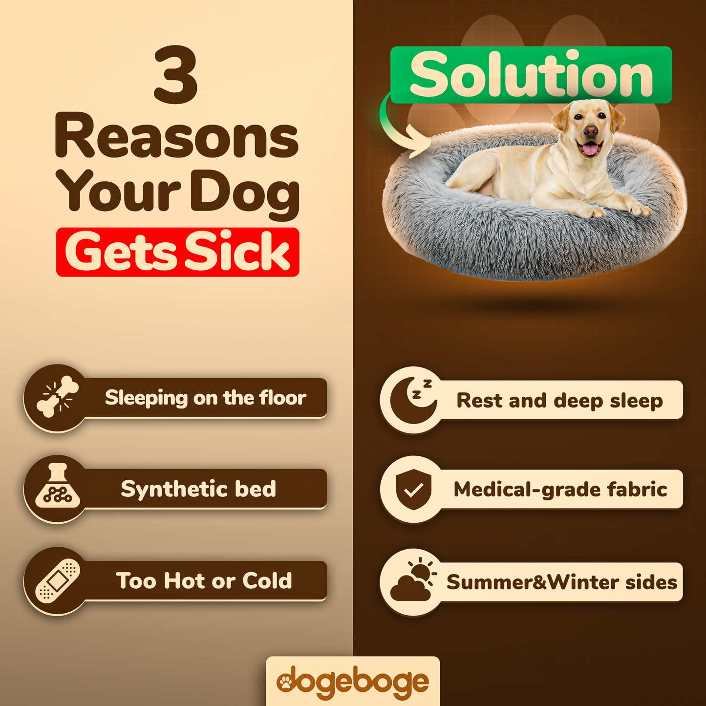 DogeBoge® Dog Bed